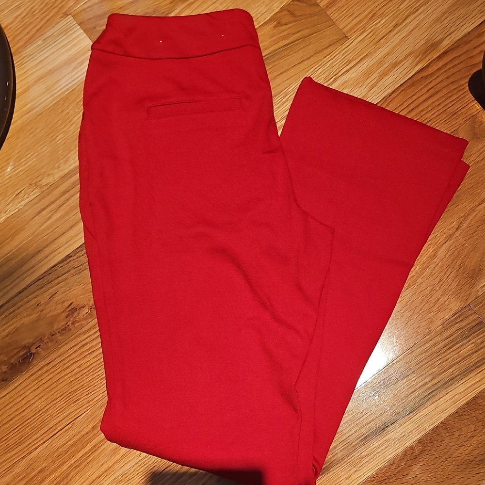 Womens Cato Bold Red High-Rise Pants